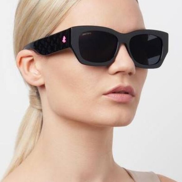 Jimmy Choo CAMI/S 0PJP 70 Sunglasses Blue Square Frame, Brown Lenses - Picture 3 of 12